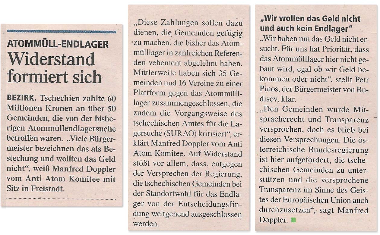 Zeitungsausschnitt