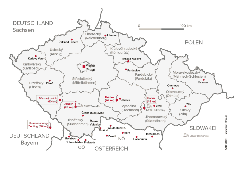 Karte Tschechien