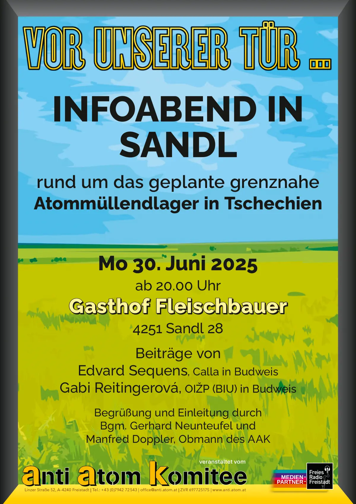 Plakat Infoabend Sandl